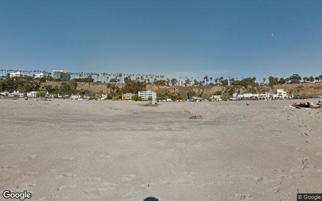 Santa Monica Beach at Montana Ave storm drain